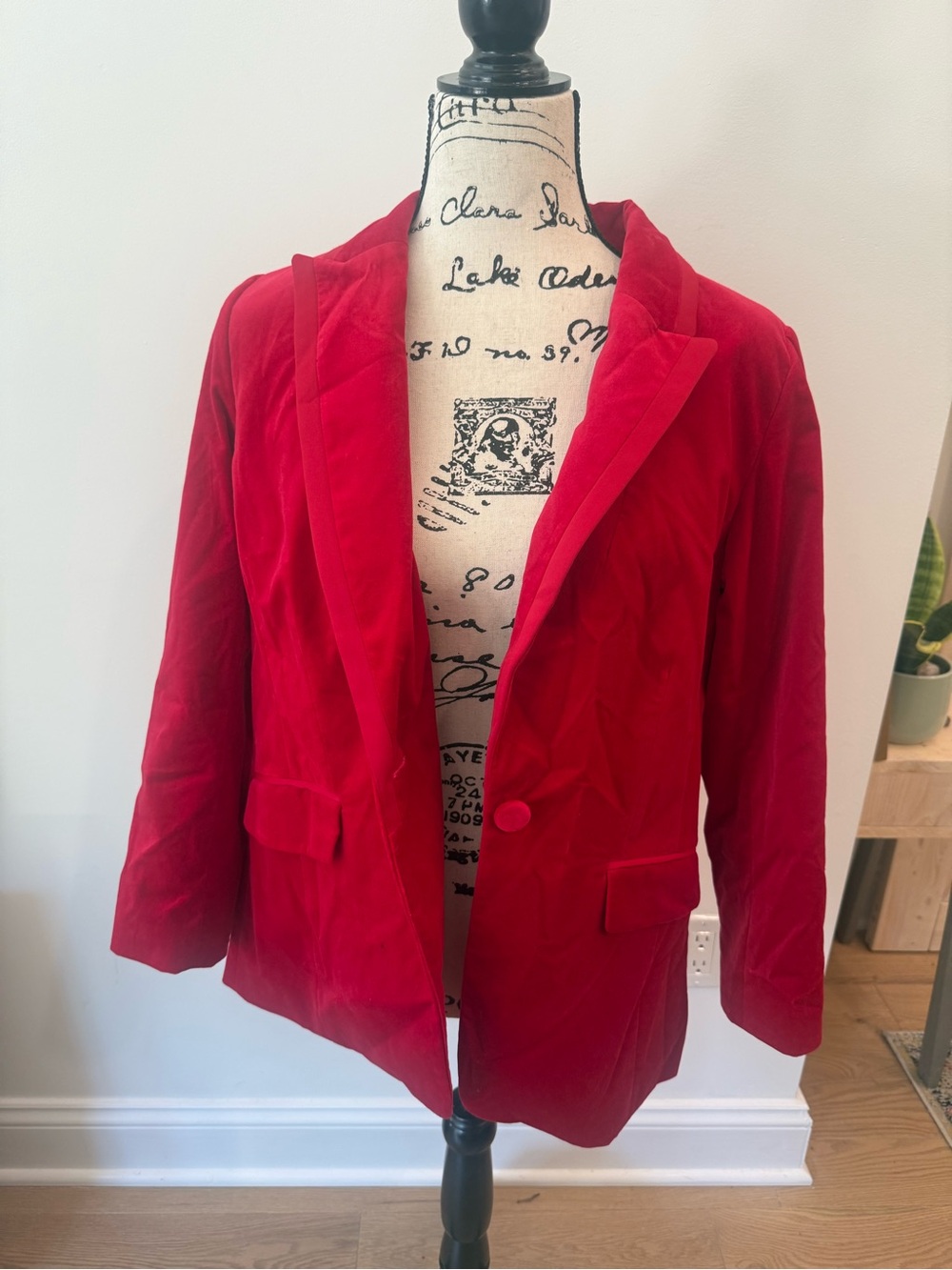Talbots Red Velvet Blazer – Size 10